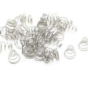 metal taper conical compression spring silver tone 11x5.5x11mm 50 pcs
