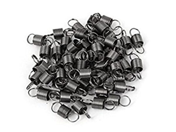 0.4mmx4.5x12mm stainless steel dual hook small tension spring 50 pcs